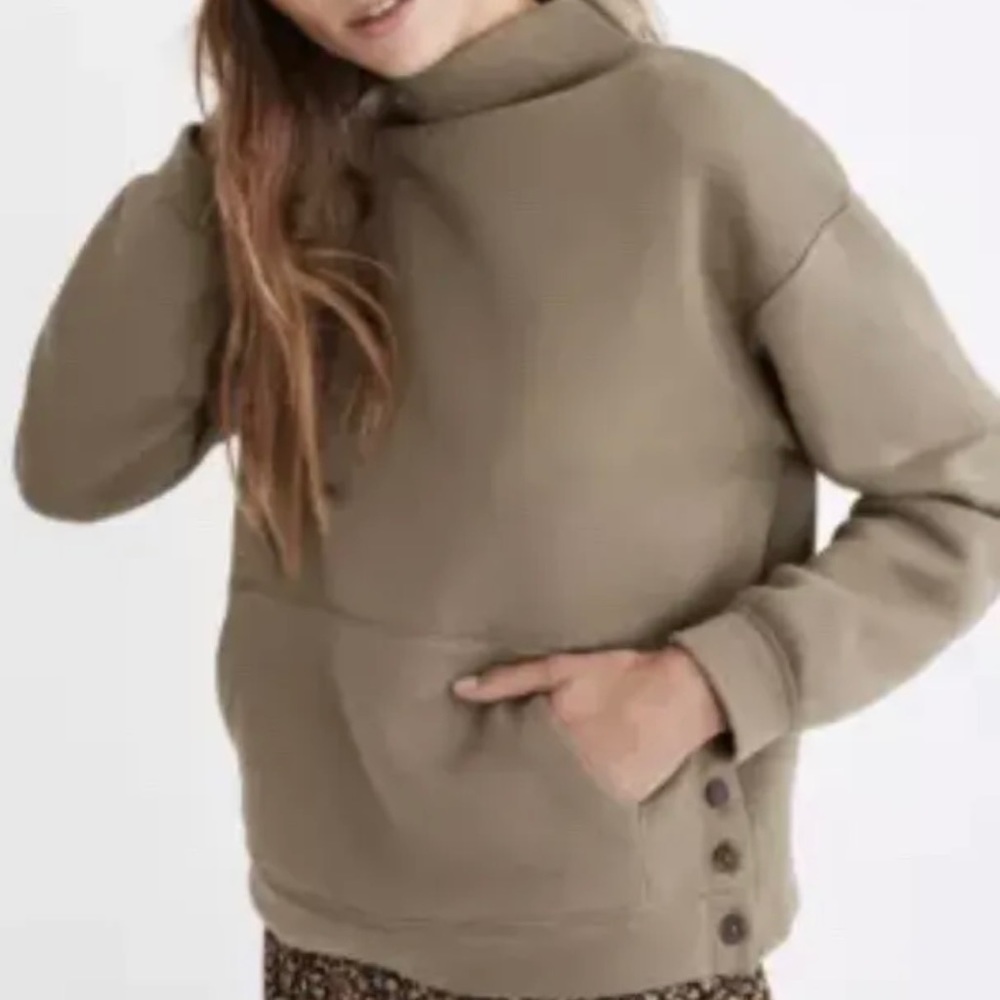 NWT Madewell MWL Betterterry Mock Neck Sweatshirt